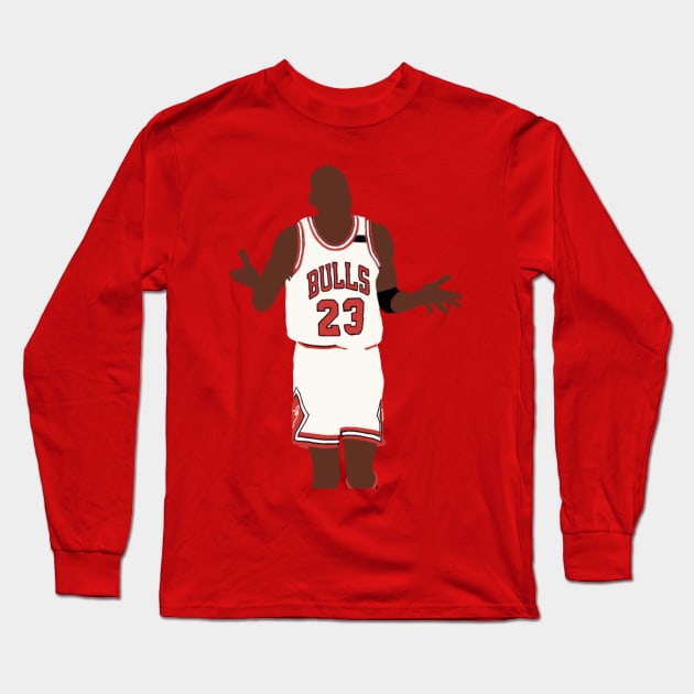 Michael Jordan Shoulder Shrug Long Sleeve T-Shirt by xRatTrapTeesx